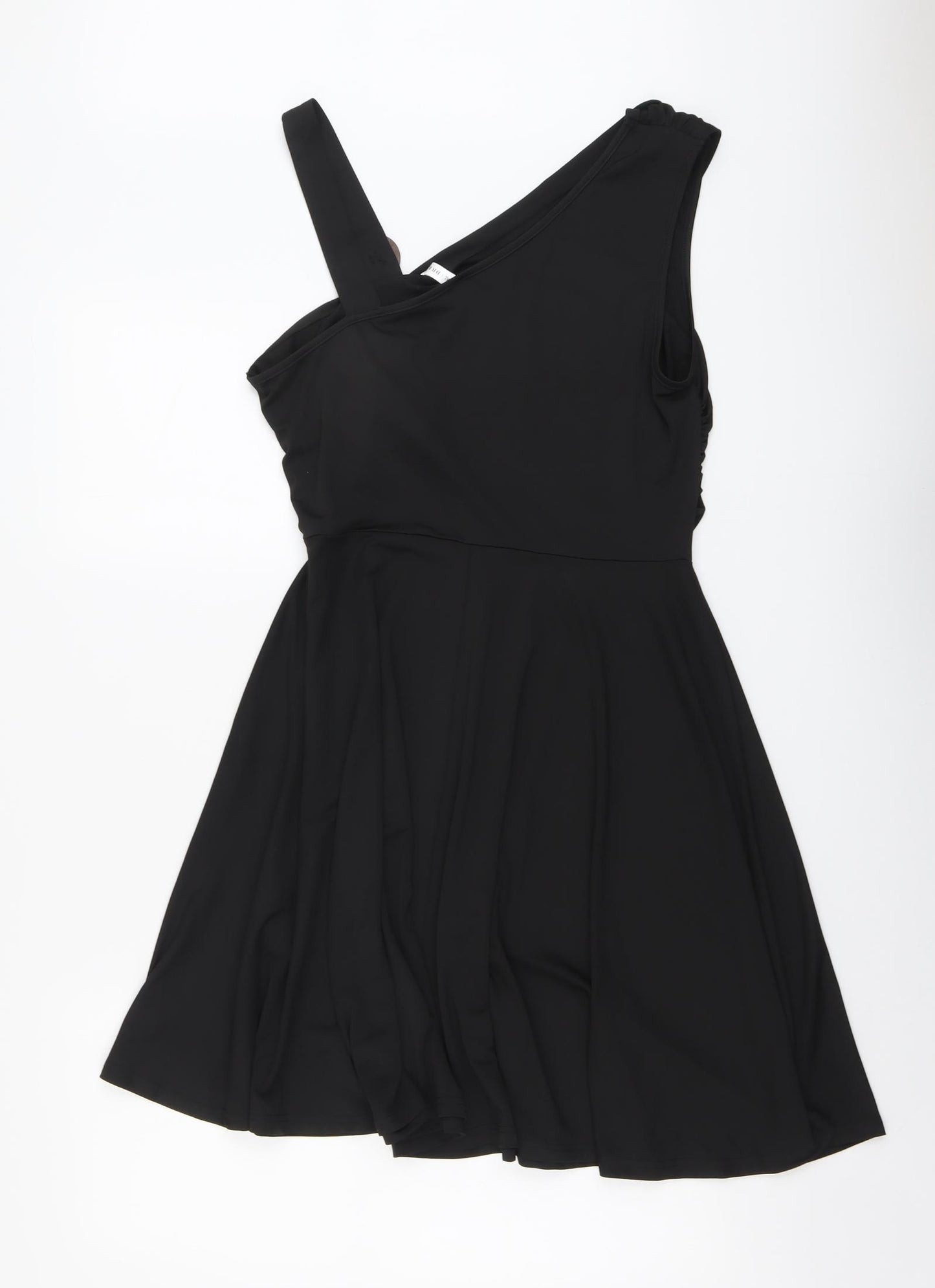 Dressfo Womens Black Polyester Fit & Flare Size XL V-Neck Pullover