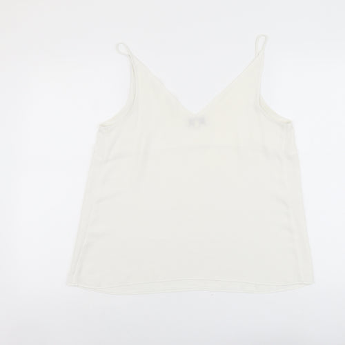 Papaya Womens Ivory Polyester Camisole Tank Size 14 V-Neck