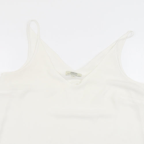 Papaya Womens Ivory Polyester Camisole Tank Size 14 V-Neck