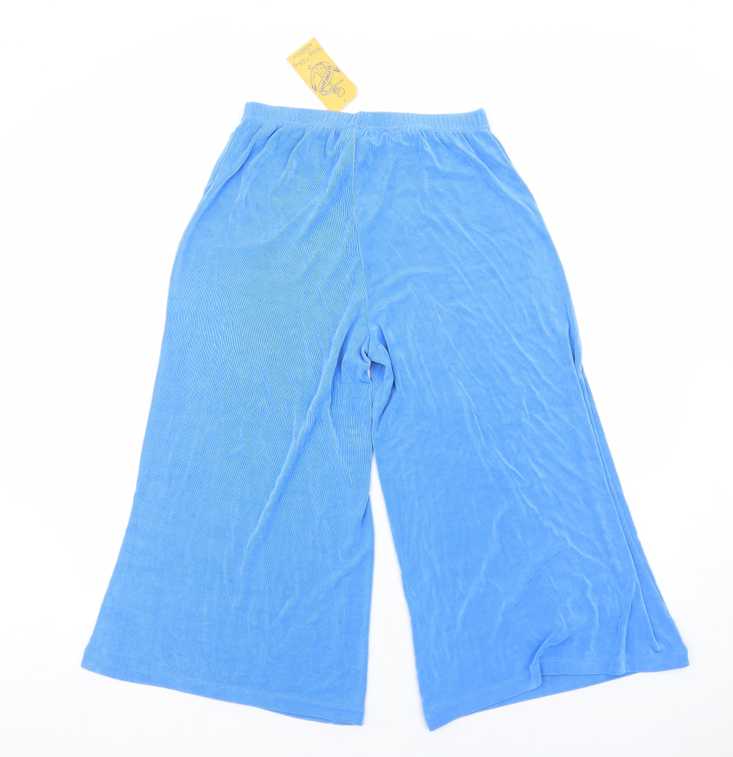 Slinky Brand Womens Blue Polyester Trousers Size M Regular