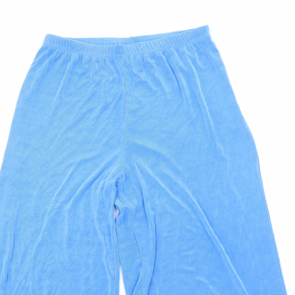 Slinky Brand Womens Blue Polyester Trousers Size M Regular
