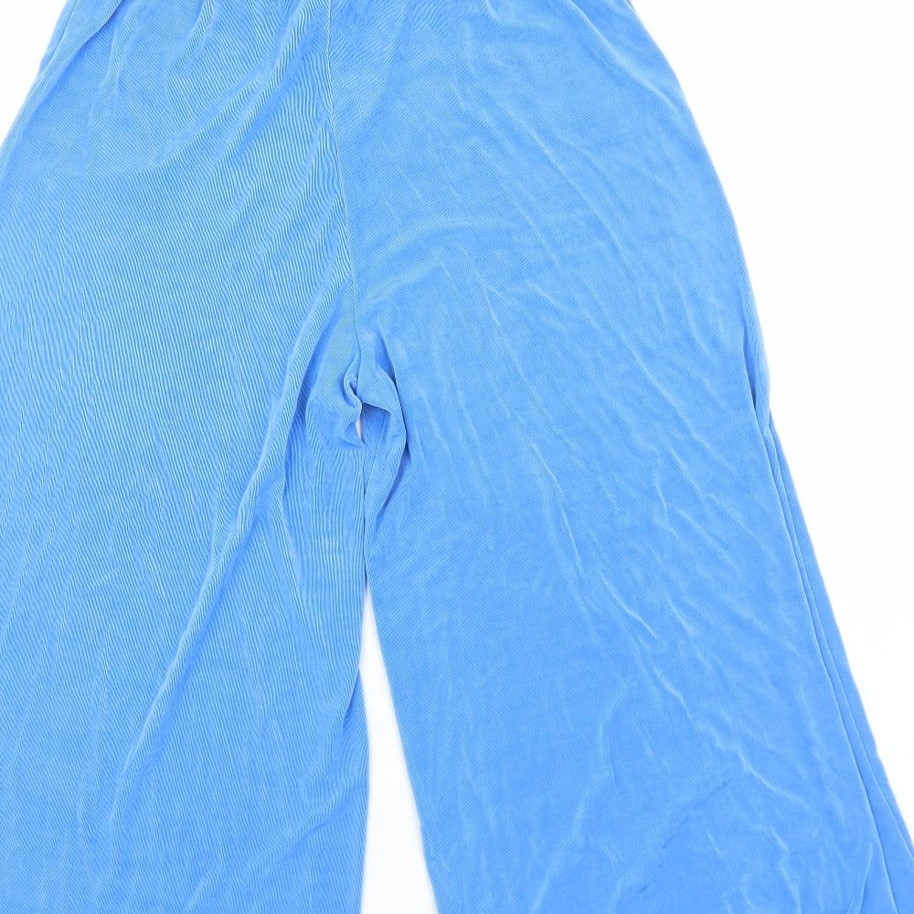 Slinky Brand Womens Blue Polyester Trousers Size M Regular