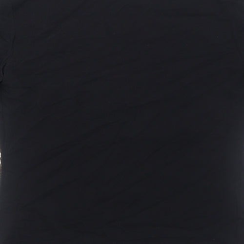 Oasis Womens Black Polyester Basic Blouse Size 10 V-Neck