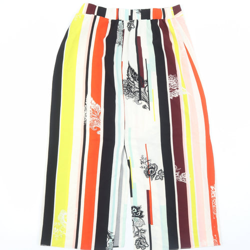 River Island Womens Multicoloured Geometric Polyester Straight & Pencil Skirt Size 14 Zip