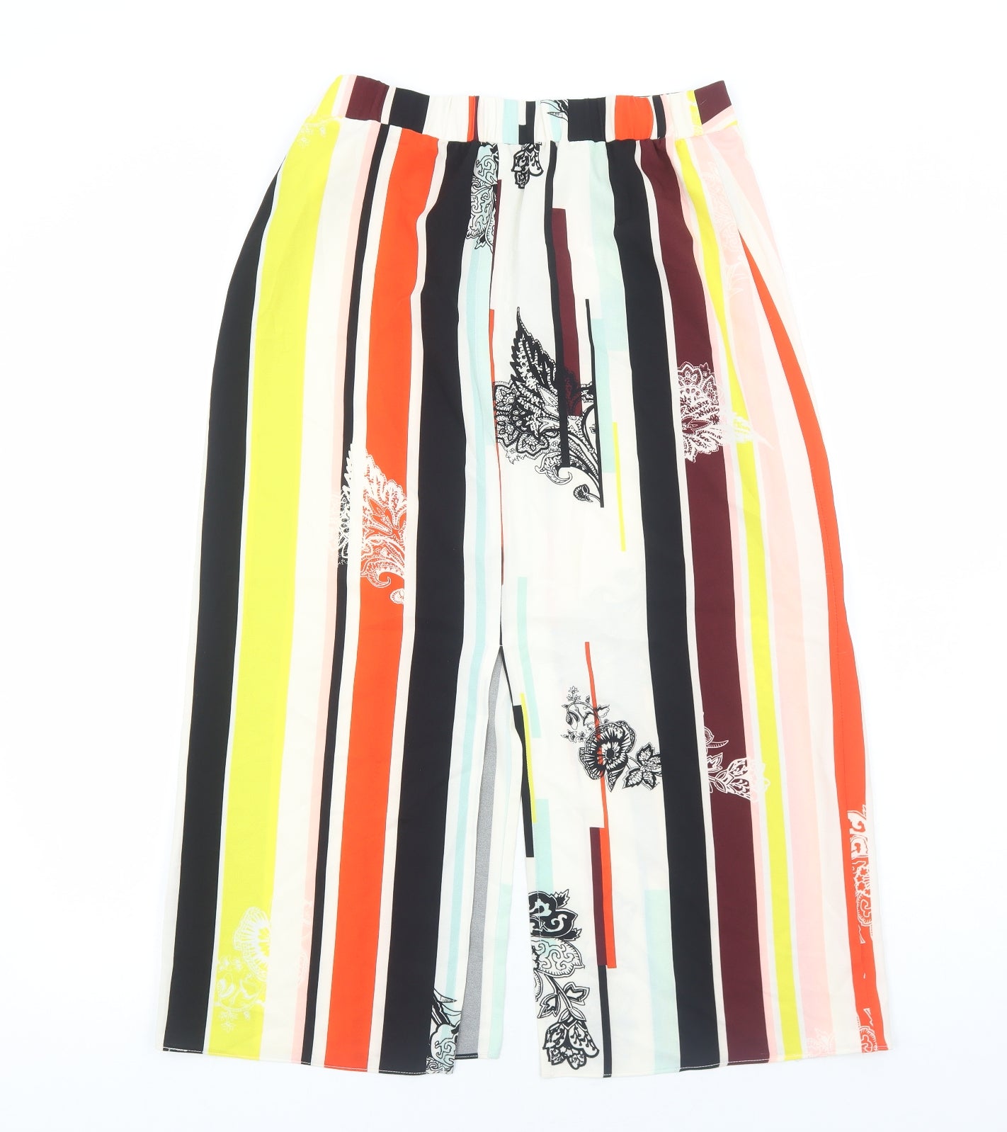 River Island Womens Multicoloured Geometric Polyester Straight & Pencil Skirt Size 14 Zip