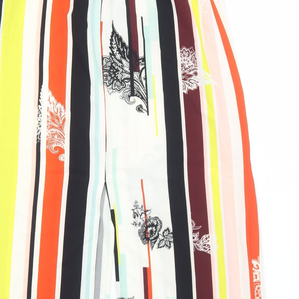 River Island Womens Multicoloured Geometric Polyester Straight & Pencil Skirt Size 14 Zip
