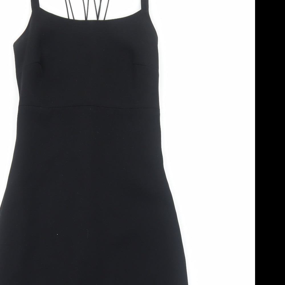 Mexx Womens Black Polyester A-Line Size 12 Square Neck Zip