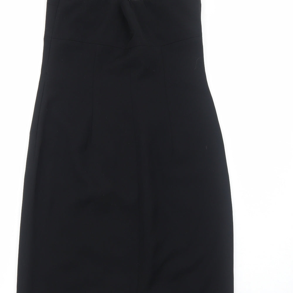 Mexx Womens Black Polyester A-Line Size 12 Square Neck Zip