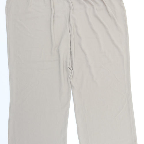 E-vie Womens Beige Polyester Cropped Trousers Size 32 Regular