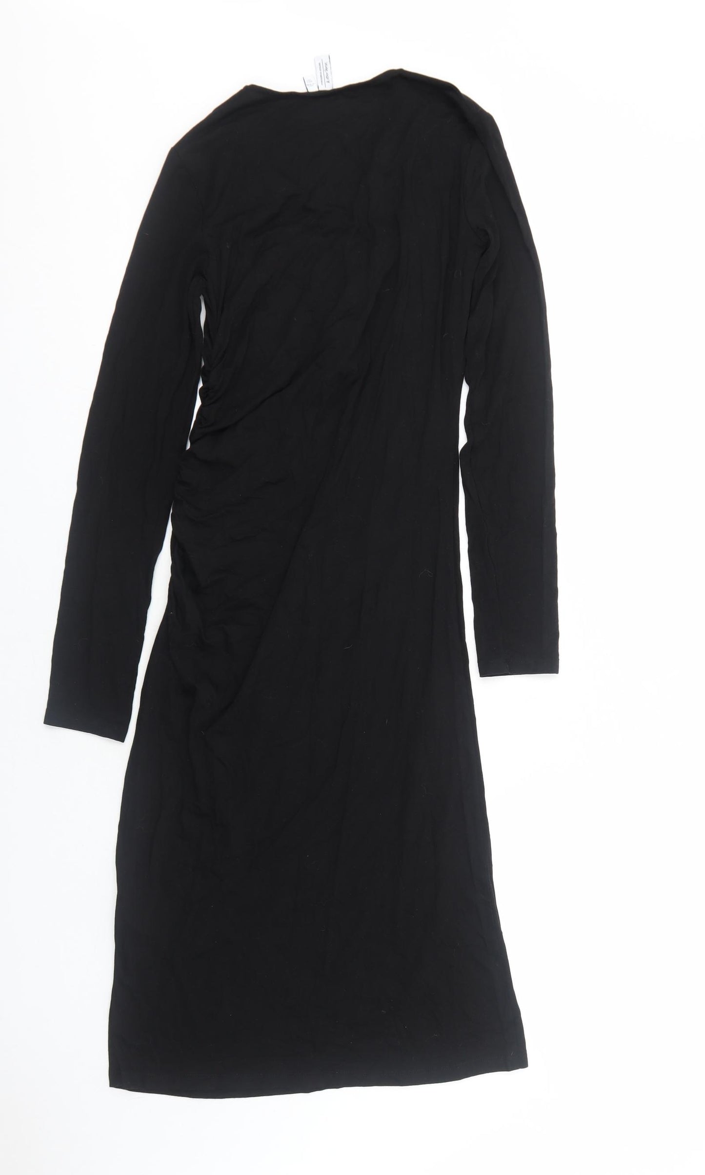 & Other Stories Womens Black Viscose A-Line Size S V-Neck Pullover