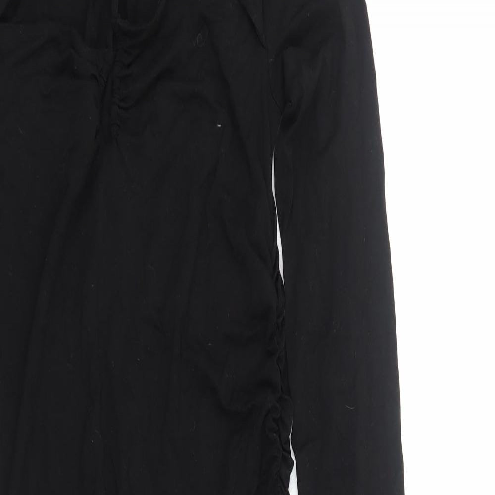& Other Stories Womens Black Viscose A-Line Size S V-Neck Pullover