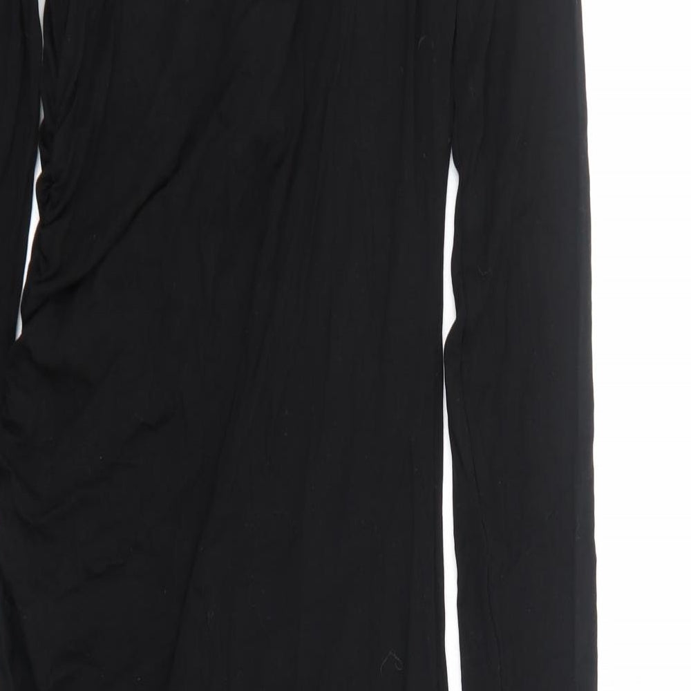 & Other Stories Womens Black Viscose A-Line Size S V-Neck Pullover