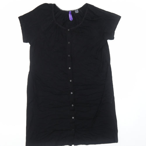 Seraphine Womens Black Viscose A-Line Size S Scoop Neck Pullover
