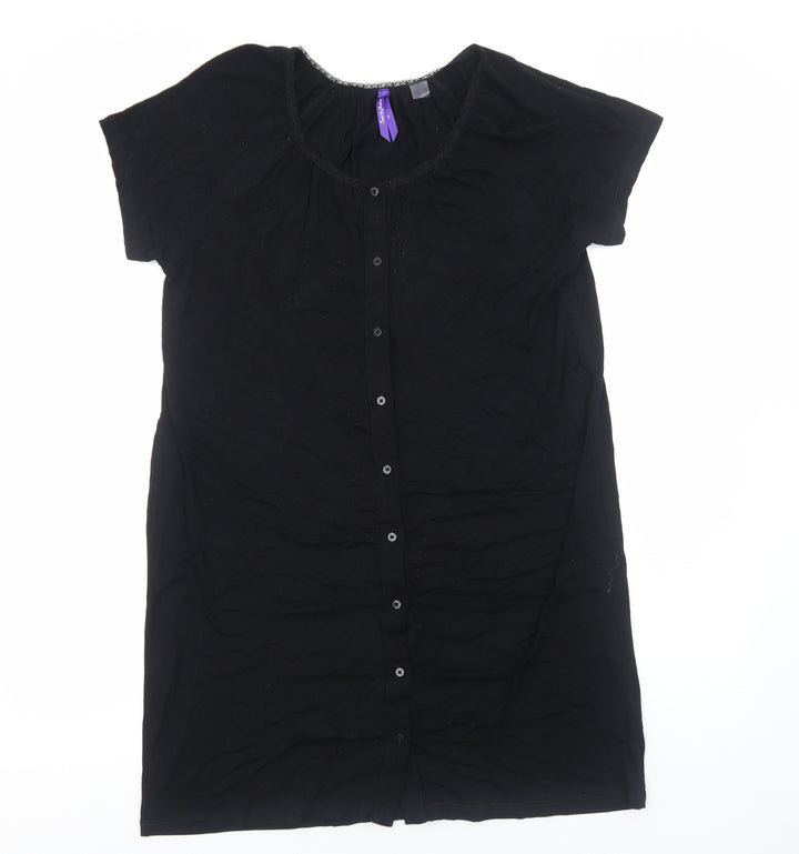 Seraphine Womens Black Viscose A-Line Size S Scoop Neck Pullover