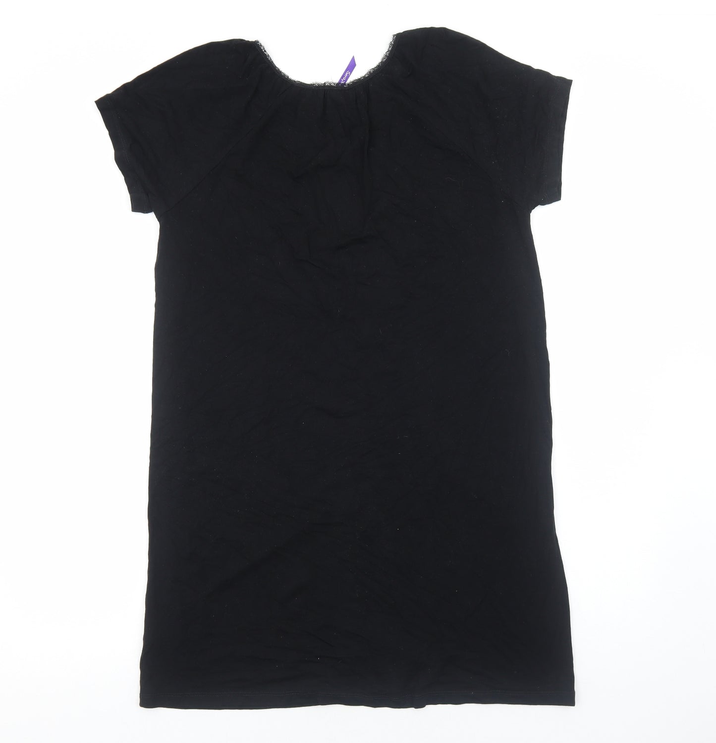 Seraphine Womens Black Viscose A-Line Size S Scoop Neck Pullover