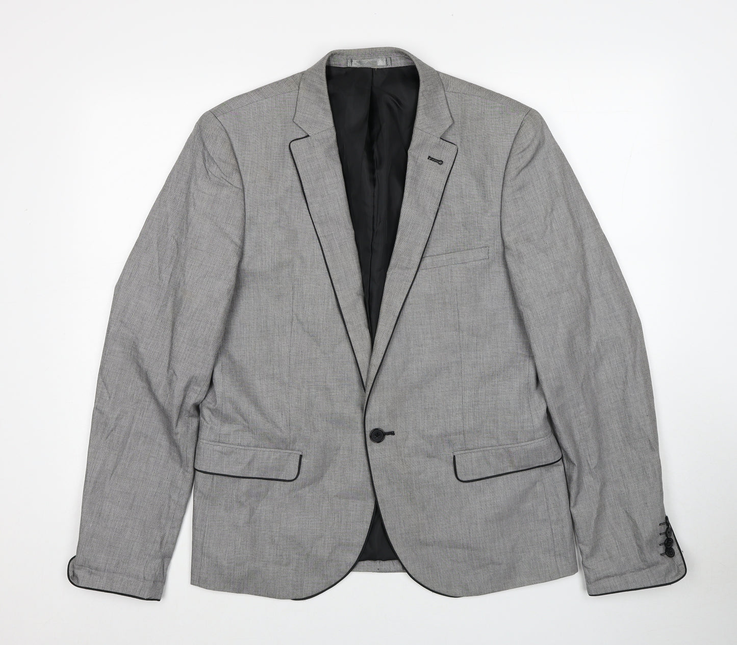 Lee Cooper Mens Grey Cotton Jacket Suit Jacket Size M Regular