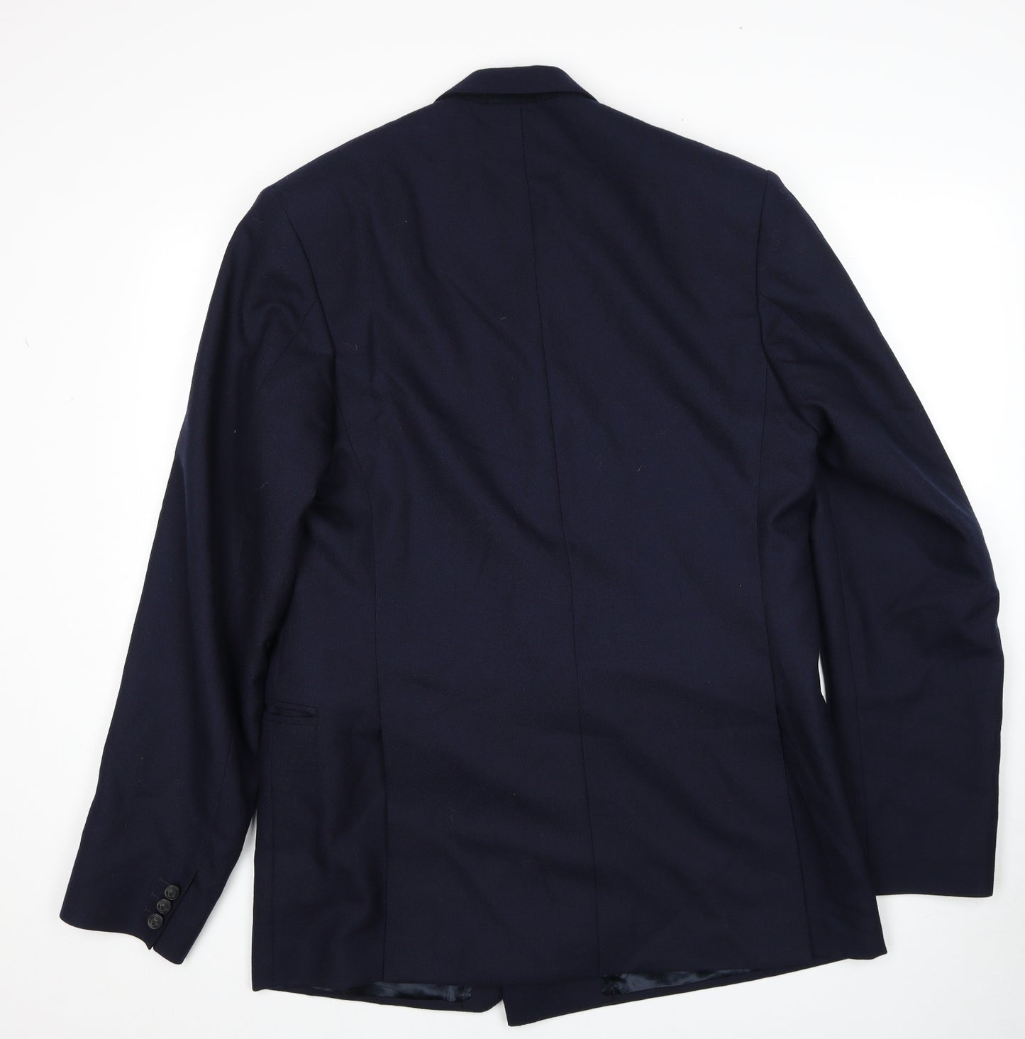 Craft Tailoring Mens Blue Polyester Jacket Suit Jacket Size 38 Regular