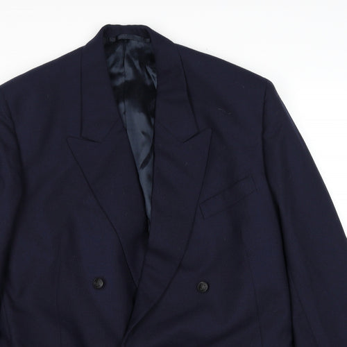 Craft Tailoring Mens Blue Polyester Jacket Suit Jacket Size 38 Regular