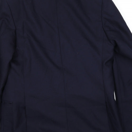 Craft Tailoring Mens Blue Polyester Jacket Suit Jacket Size 38 Regular