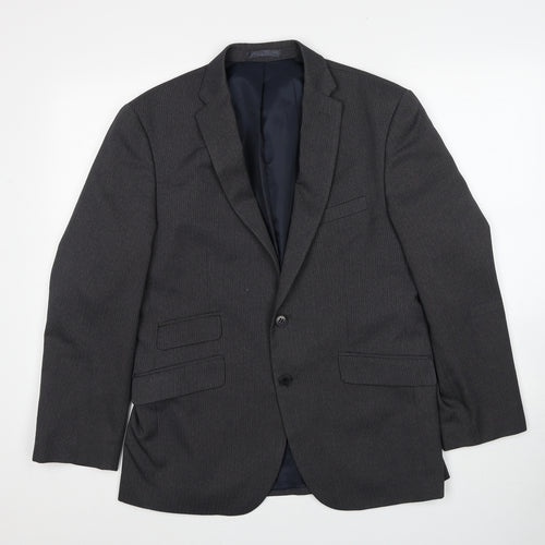 Taylor & Wright Mens Grey Polyester Jacket Suit Jacket Size 38 Regular