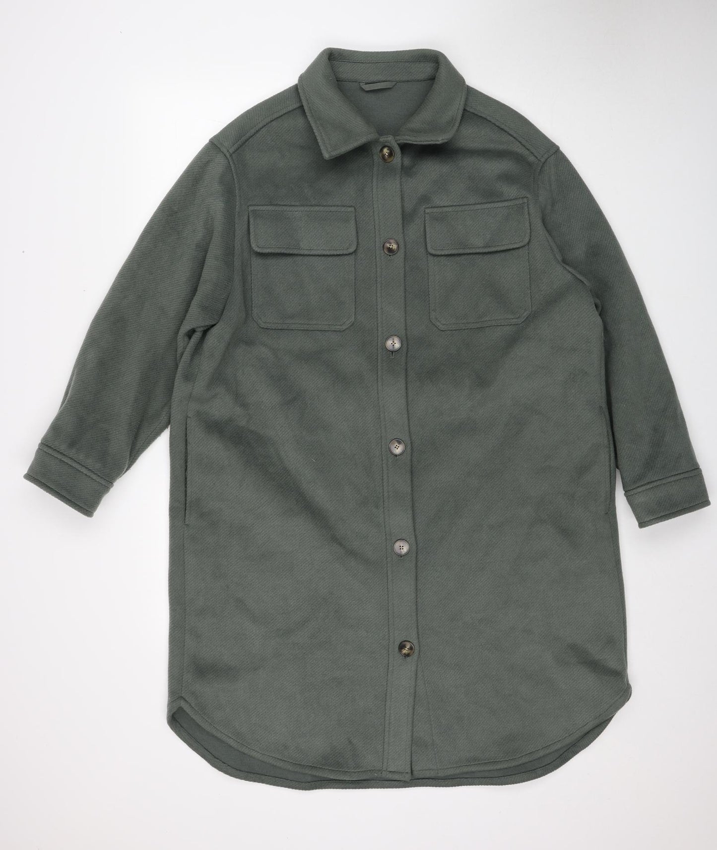 Marks and Spencer Womens Green Jacket Size L Button - Shacket