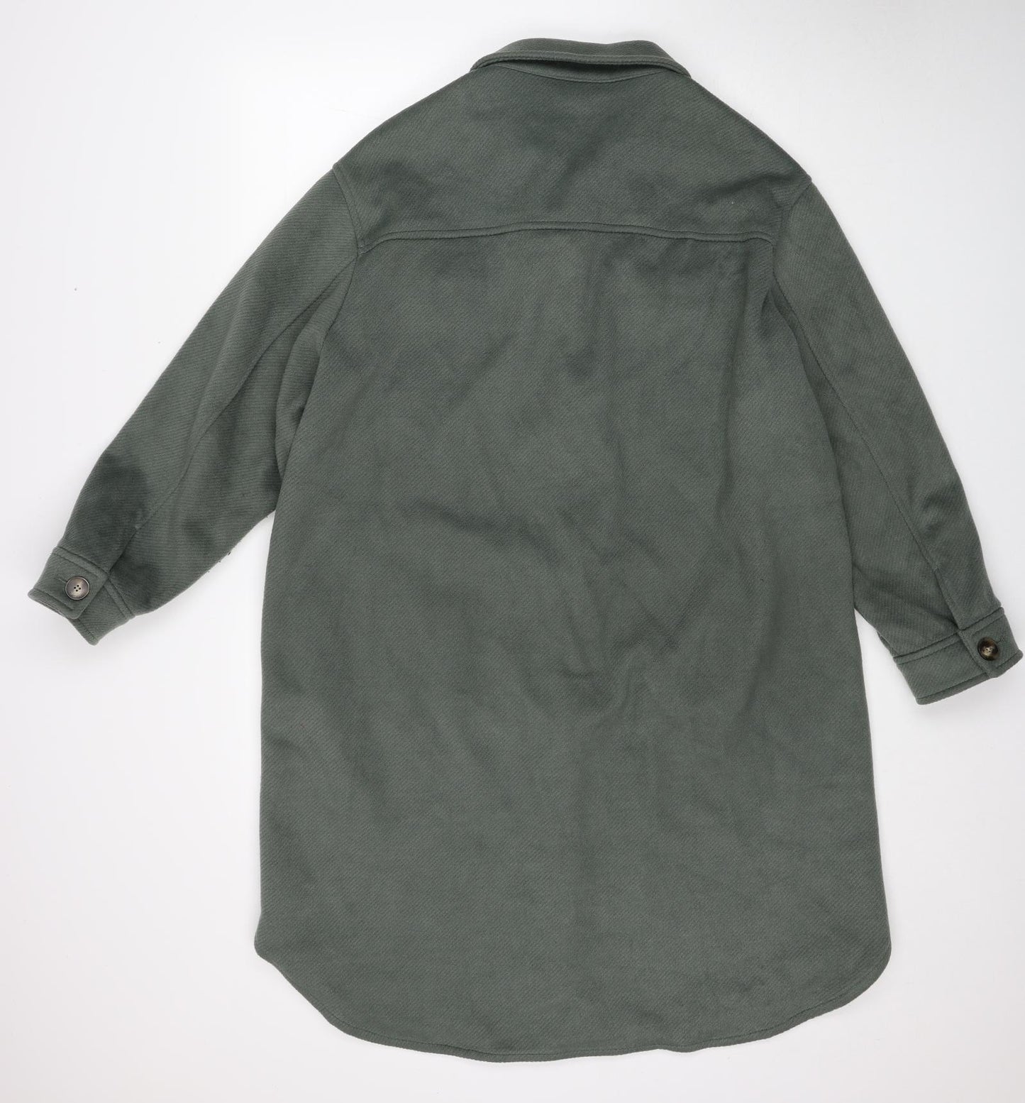 Marks and Spencer Womens Green Jacket Size L Button - Shacket