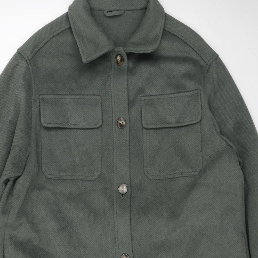 Marks and Spencer Womens Green Jacket Size L Button - Shacket