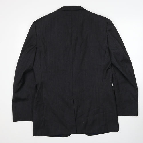 Samuel Windsor Mens Grey Wool Jacket Suit Jacket Size L Regular