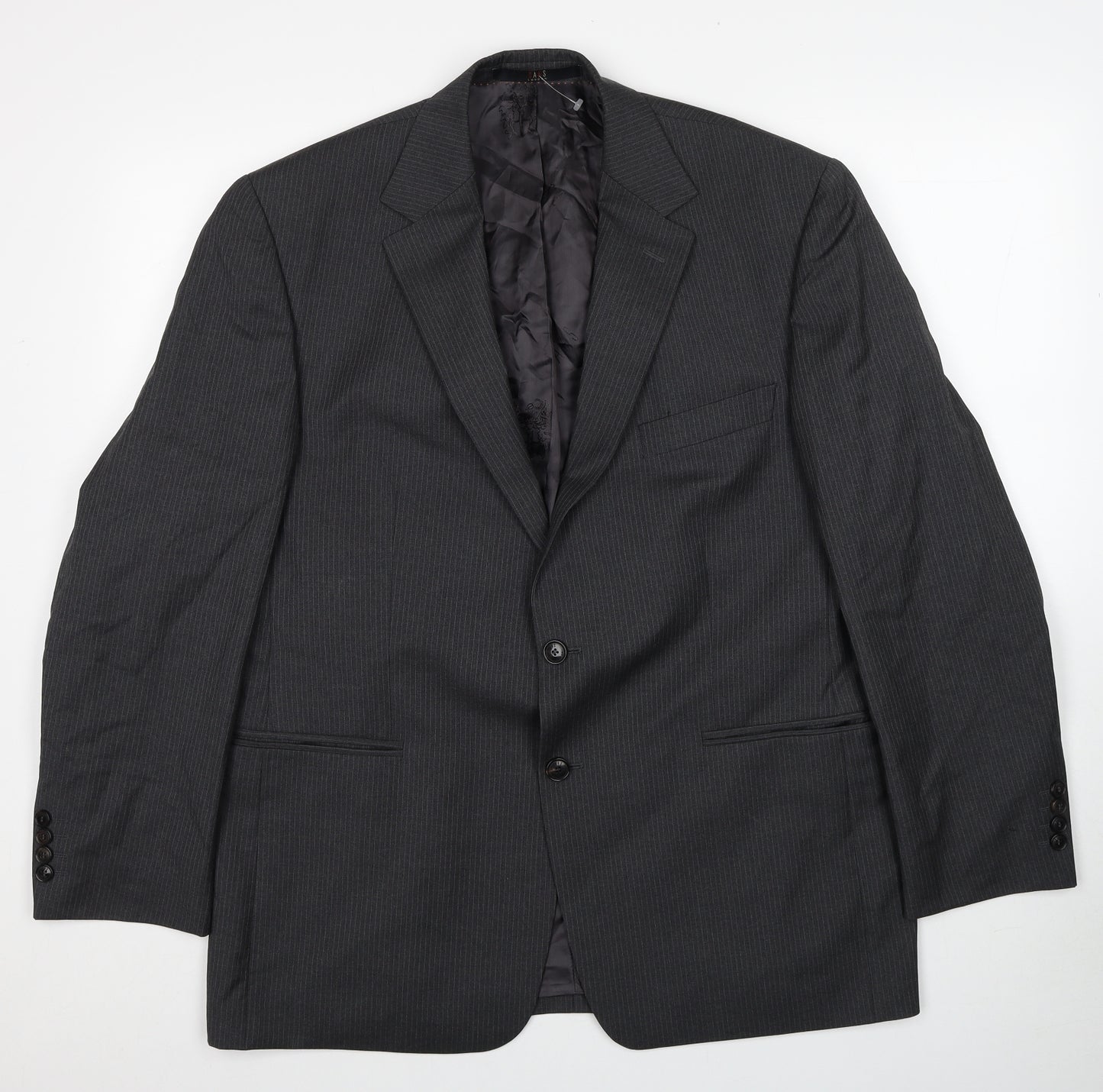 DAKS Mens Grey Wool Jacket Suit Jacket Size 40 Regular