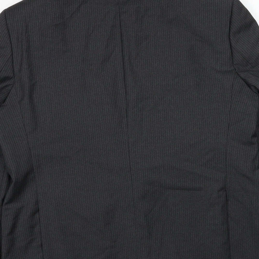 DAKS Mens Grey Wool Jacket Suit Jacket Size 40 Regular