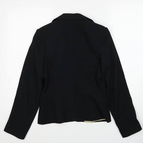 Matalan Womens Black Jacket Blazer Size 8 Button