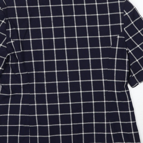 House of Fraser Womens Blue Striped Jacket Blazer Size 14 Button