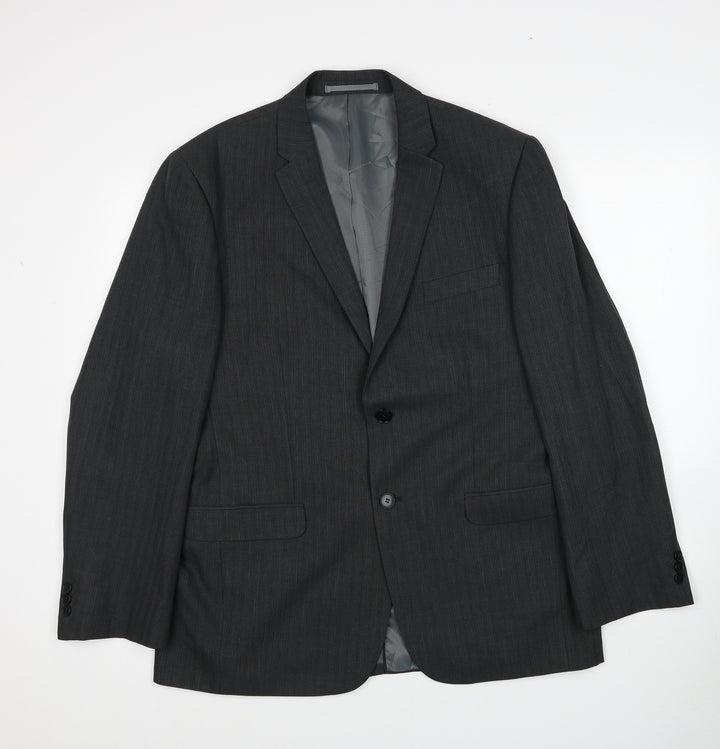 George Mens Grey Polyester Jacket Suit Jacket Size 42 Regular