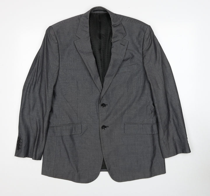 Skopes Mens Grey Polyester Jacket Suit Jacket Size 40 Regular