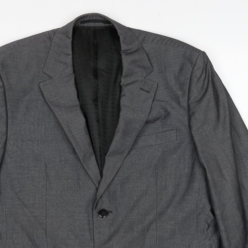 Skopes Mens Grey Polyester Jacket Suit Jacket Size 40 Regular