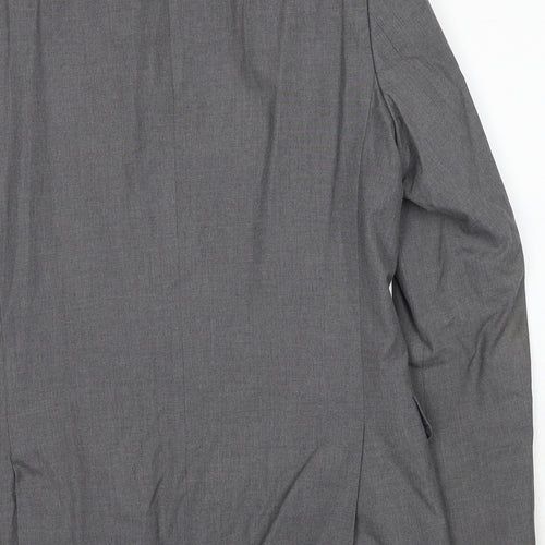 Karl Jackson Mens Grey Polyester Jacket Blazer Size 38 Regular