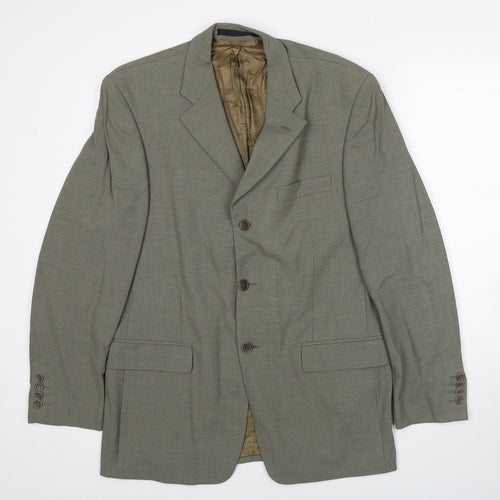 Marks and Spencer Mens Green Wool Jacket Suit Jacket Size M Regular