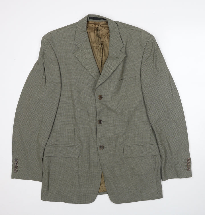 Marks and Spencer Mens Green Wool Jacket Suit Jacket Size M Regular