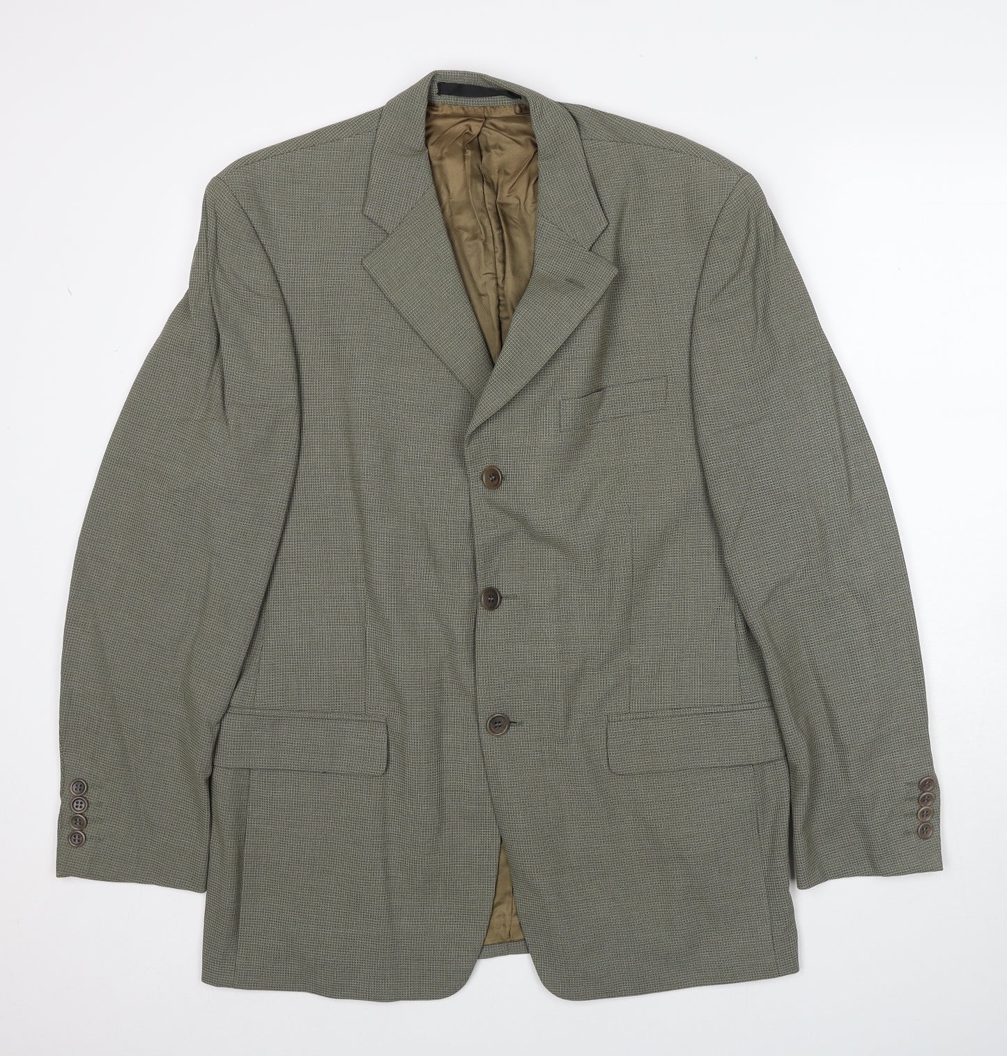 Marks and Spencer Mens Green Wool Jacket Suit Jacket Size M Regular