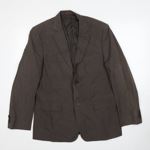 RJR.John Rocha Mens Brown Cotton Jacket Suit Jacket Size 40 Regular