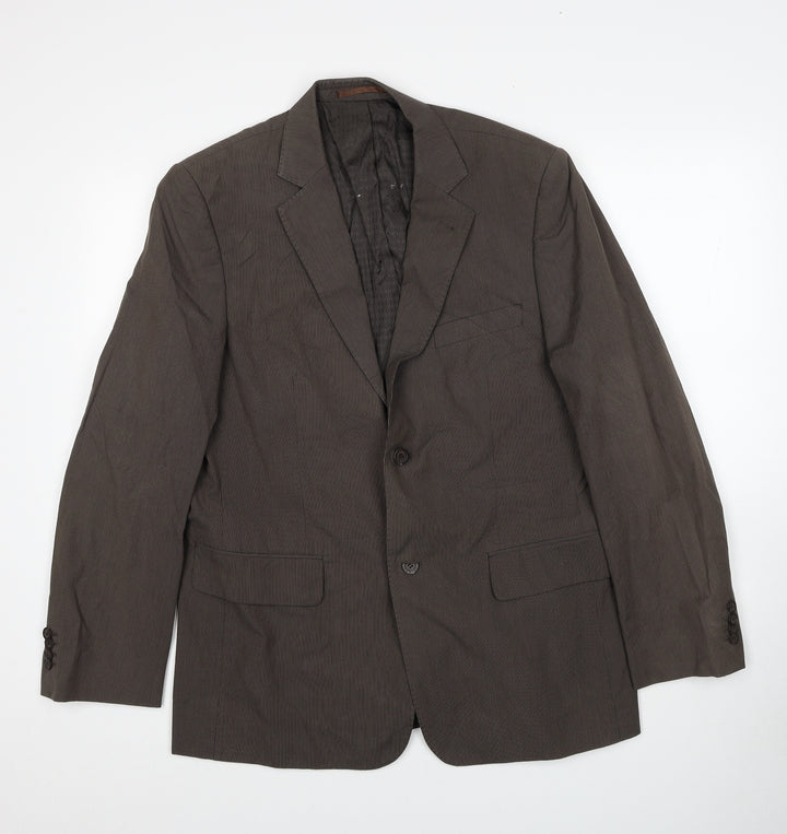 RJR.John Rocha Mens Brown Cotton Jacket Suit Jacket Size 40 Regular