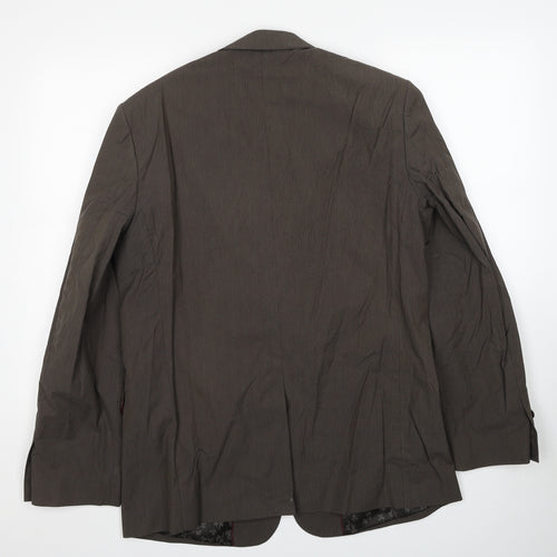 RJR.John Rocha Mens Brown Cotton Jacket Suit Jacket Size 40 Regular