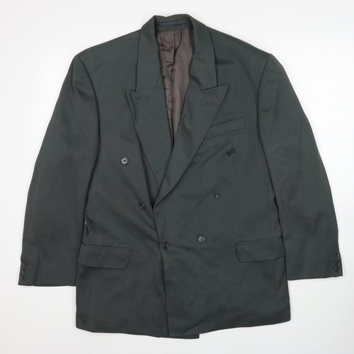 Corman Mens Green Polyester Jacket Suit Jacket Size 38 Regular