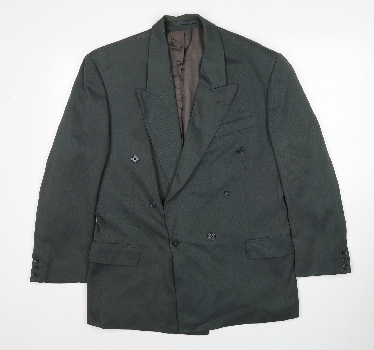 Corman Mens Green Polyester Jacket Suit Jacket Size 38 Regular