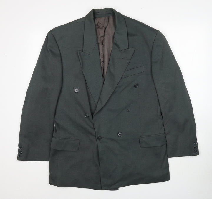 Corman Mens Green Polyester Jacket Suit Jacket Size 38 Regular