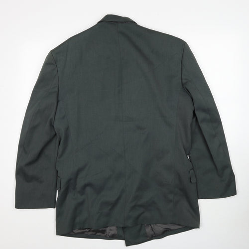 Corman Mens Green Polyester Jacket Suit Jacket Size 38 Regular