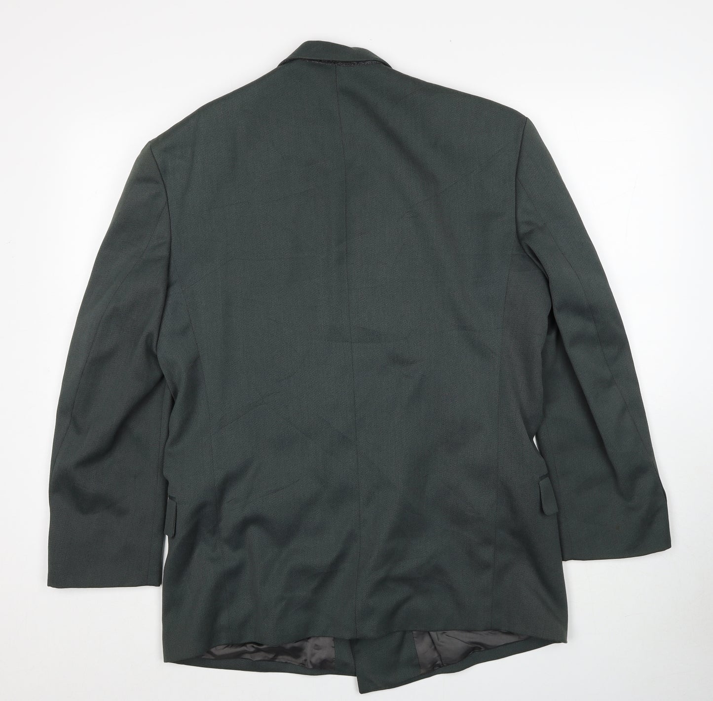 Corman Mens Green Polyester Jacket Suit Jacket Size 38 Regular