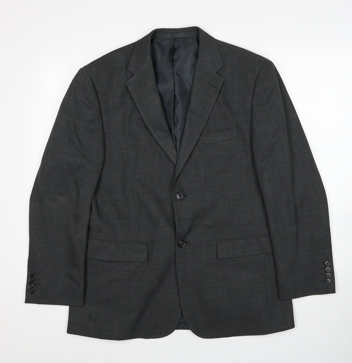 Greenwoods Mens Grey Polyester Jacket Suit Jacket Size 40 Regular