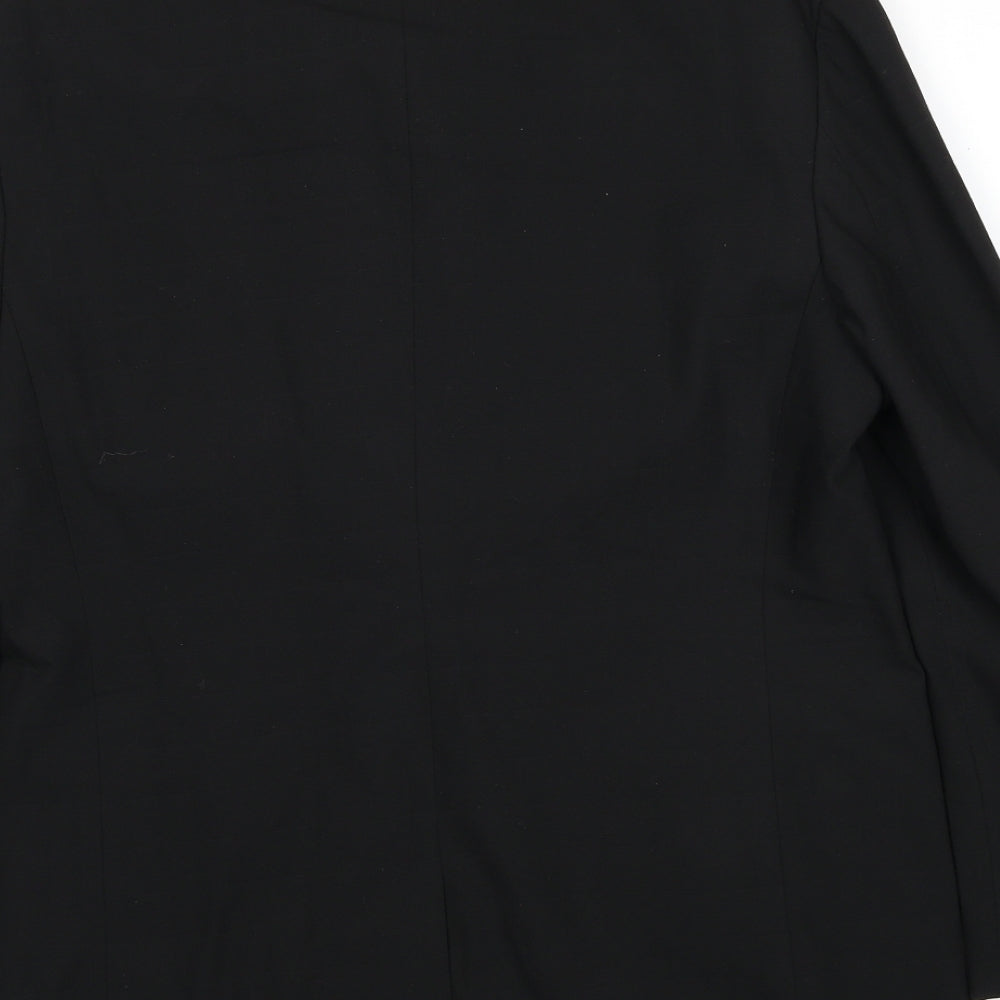 Willson Mens Black Overcoat Blazer Size 40 Button