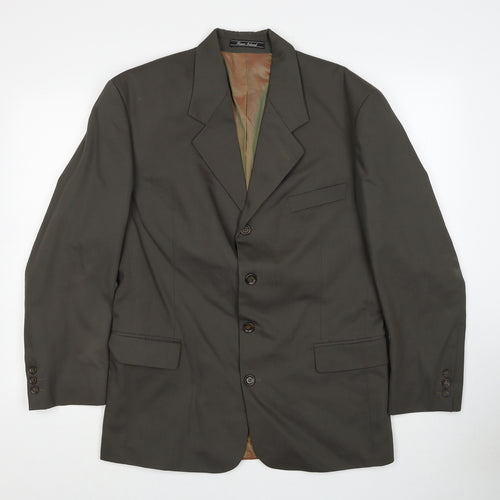River Island Mens Grey Polyester Jacket Suit Jacket Size 38 Regular